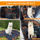 Capa Protetora Pet Impermeável 5 em 1 para Banco de Carro com Cinto de Segurança